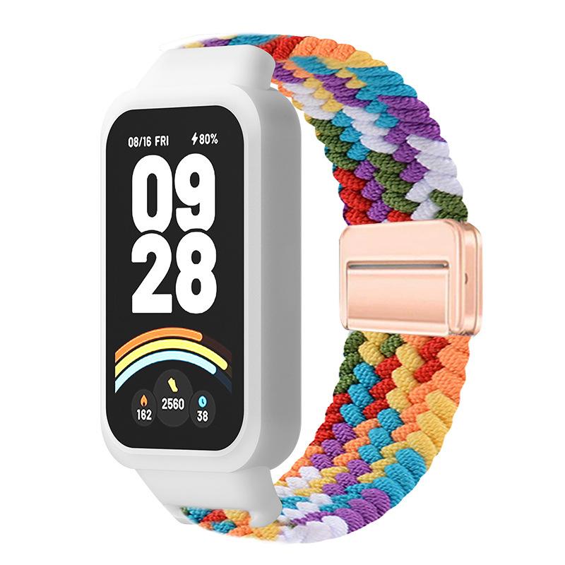 

Чохол для ПК+Ремінець для mi band 9 8 активні аксесуари спортивний Нейлоновий браслет correa+Захисний бампер корпус Чохол для Redmi band 3 2 For Redmi band 3