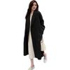 Abrigo de Lana Gris de Alta Gama para Mujer Coreano - Estilo Hepburn Otoño/Invierno 2025 Longitud Media