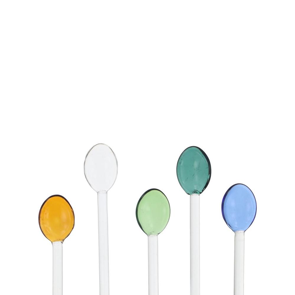 Espresso Transparentes Rührwerk Hitzebeständiger Löffel Kaffeelöffel Teelöffel Rührlöffel