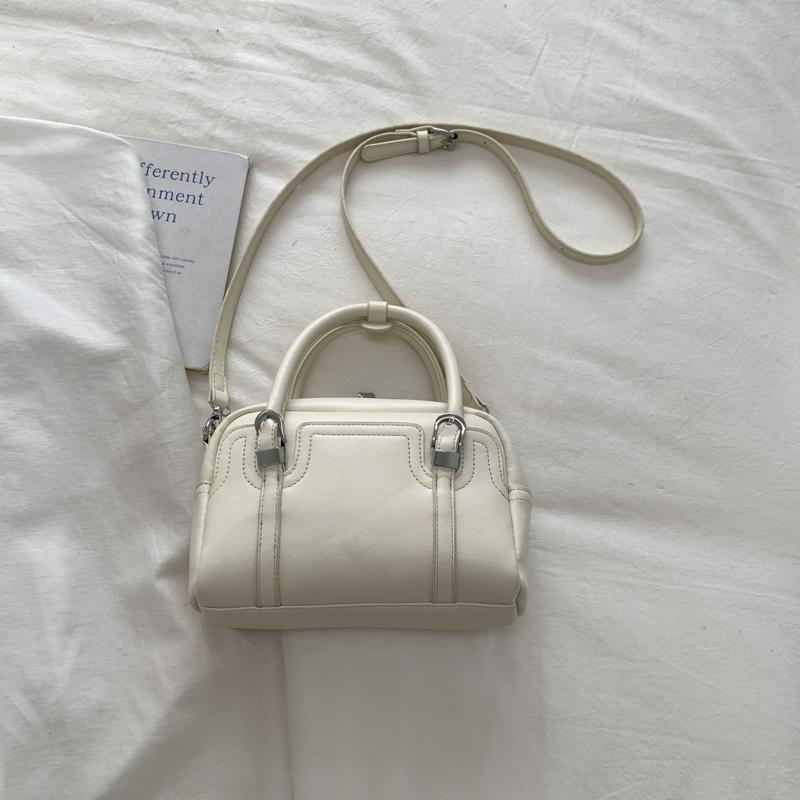 Mini Boston Bag with Dual Top Handles and Detachable Shoulder Strap for Elegant Daily or Evening Use