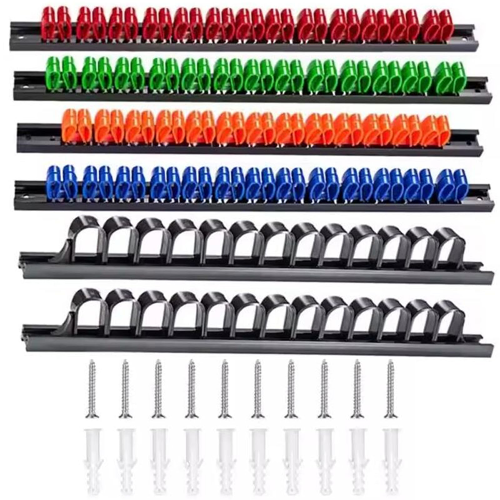 

Samcos Screwdriver Tool Pliers Set of Tool Hook Storage Hook Tool Storage Mounting Screws Included Holder, Holder, Holder, 6, Wall-Mounted Hanger,
