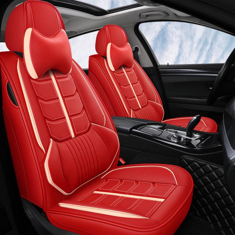 Universal Leather Seat Cover for Corolla Zhi Xiang/Crown - Fits All Seasons, Full Wrap, Five-Seater Cushion
