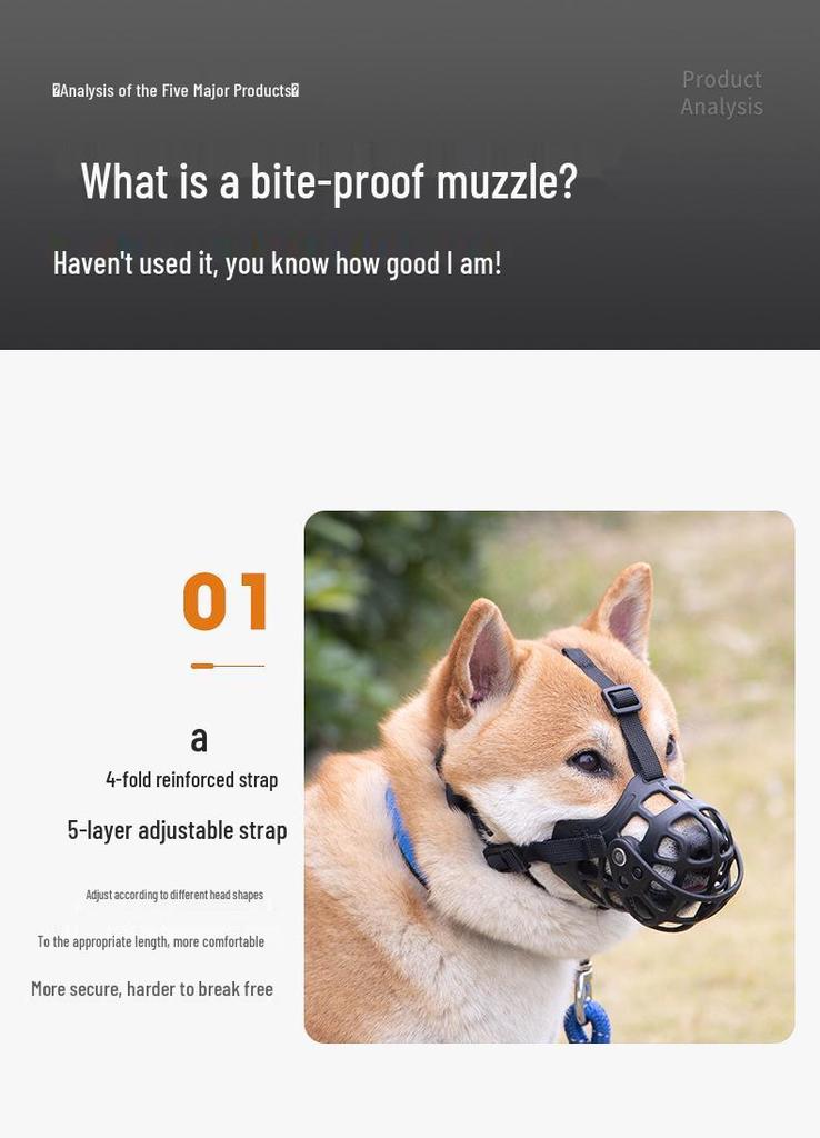 DODOPET מחסום סיליקון לכלבים בינוניים עד גדולים, נגד נשיכות, ידידותי לשתייה