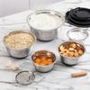 8PCS Set Stainless Steel Mixing Bowls Non-Slip Bottoms with Grater Baking Mixing Basin Kitchen Bowls Baking & Serving