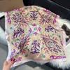Wind Scarf Square Scarf Simulation Silk 70Cm Retro Cashew Print Literary Headband Suit With Decorative Scarf