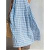 Plaid Sleeveless Vichy Women's Single-breasted Fashion Resort Style Seaside Loose Long Skirt Dresses Ropa Mujer