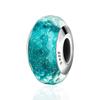 Murano Glass Bead for Women Silver Color Charms Original Designer Round Bead Lucky Pendant Charm Fine Beads for Jewelry Making