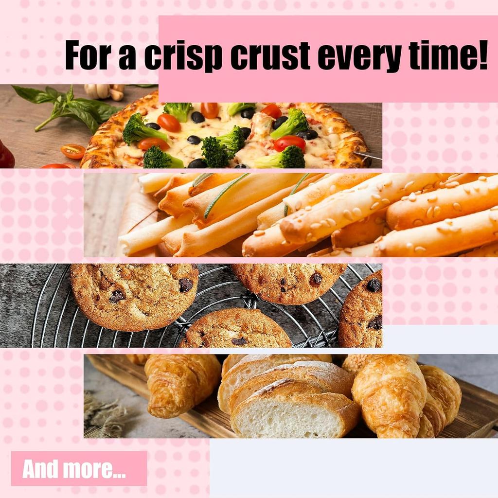 KitchenRaku Perforated Silicone Baking Mat, 15.7"x11.8" Reble Silicone Baking Sheets for Oven, Nonstick Bread Mat for Cookies, Macarons, Bread and