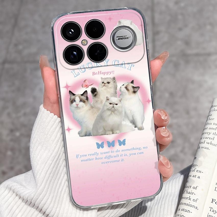 Covers For Xiaomi Poco F8 Ultra F8 F5 Pro F3 C50 C40 Mi Note 2 3 Transparent TPU Phone Case Cute Pet Dog Soft Silicone Dustproof Shell For Xiaomi Capa