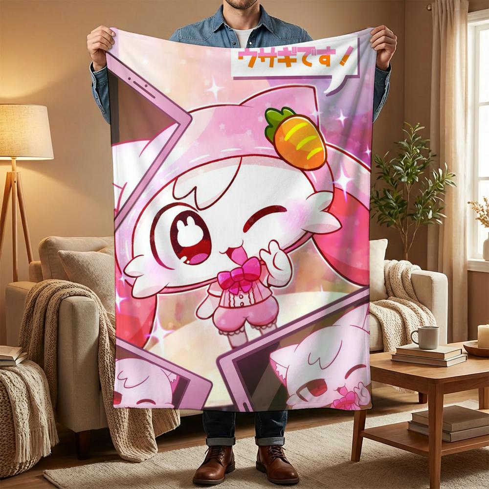 

P Pepoyo MUSIC Soft Coral Fleece Blanket 310gsm Fluffy Warm for Sofa Bed Couch Bedroom Decor 75cmx90cm