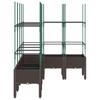 Plant Pot with Trellis Brown 160 x 120 x 142.5 cm PP