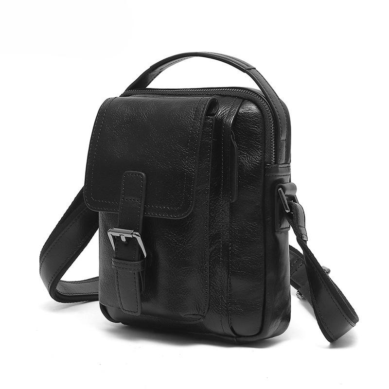 Retro Fashion Classic Trendy Genuine Leather Men's Bag Single-shoulder Bag Men's Crossbody Bag