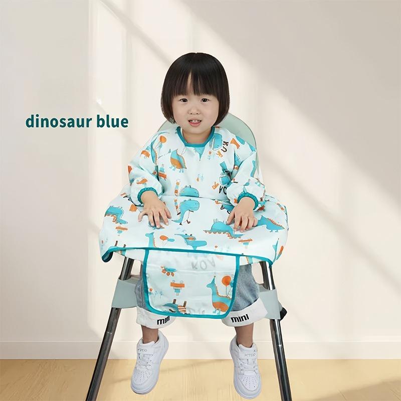 New Children's Integrated Sleeveless Dining Chair Cover Baby Eating Bib Waterproof Oil Resistant Quick Drying Baby Cover Apron