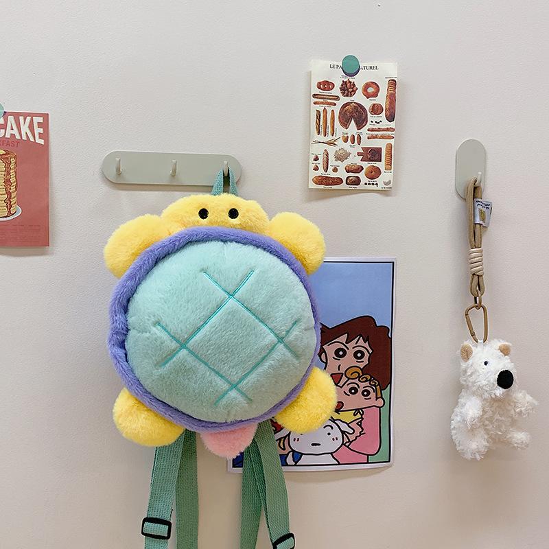Animal Sea Cartoon Plush Backpack Ergonomic Straps For Schoolbag Kindergarten
