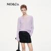 MO&Co. V-Neck Raw Edge Knit Pullover