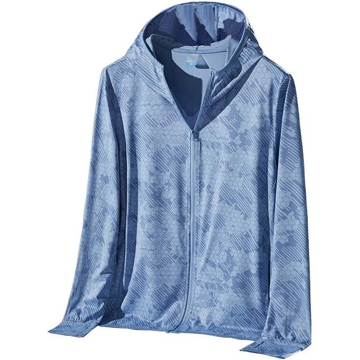 [DMFU] Rash Guard Rash Parka Men s Summer Clothes UV Protection Hoodie Cool Touch Cool Lightweight Breathable Solid Color Body Covering Long Sleeve