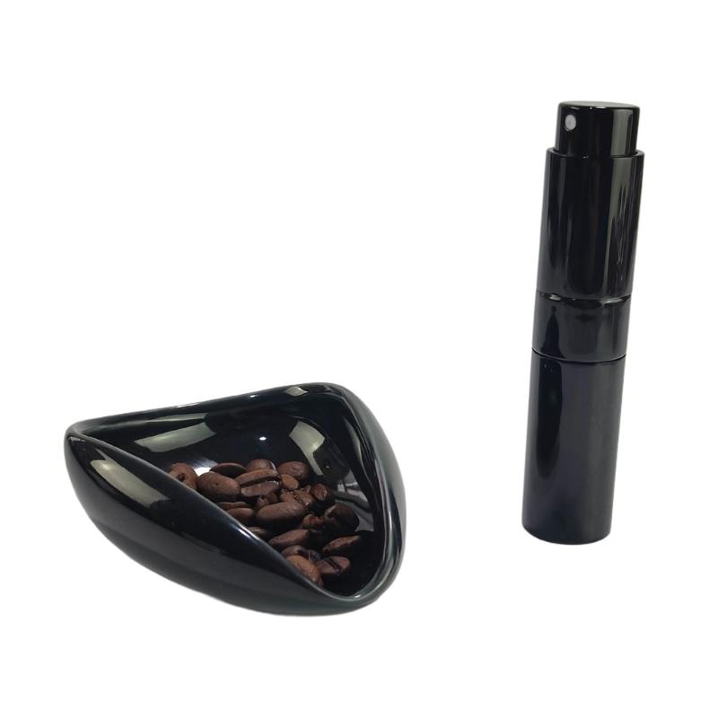 Coffee Bean Sample Presentation Set Practical Coffee Bean Serving Tray Set with Multiple Spoons for Catering Event