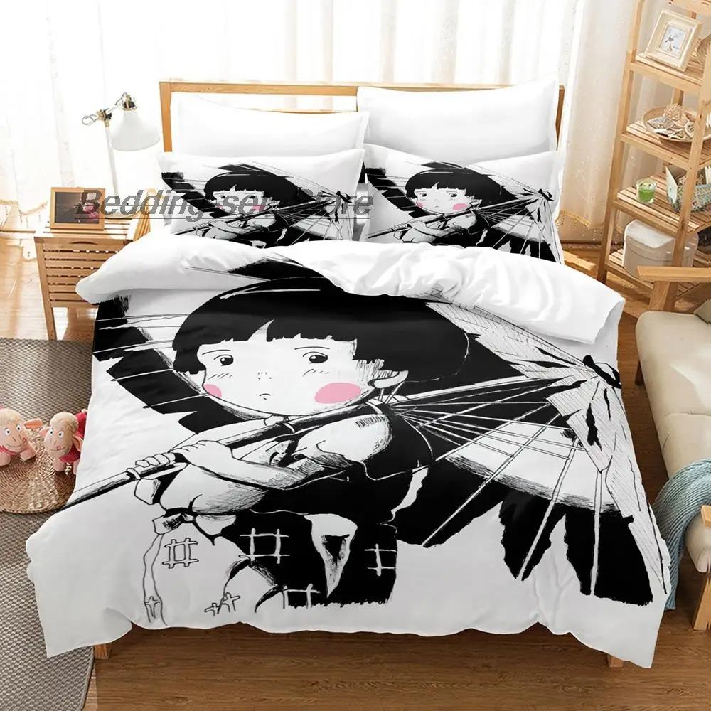New Grave of the Fireflies Bedding Set Single Twin Full Queen King Size Bed Set Aldult Kid Bedroom Duvetcover Sets Kawaii Anime