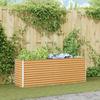 Raised Garden Bed Light Brown 195 x 50 x 68 cm Galvanized Steel
