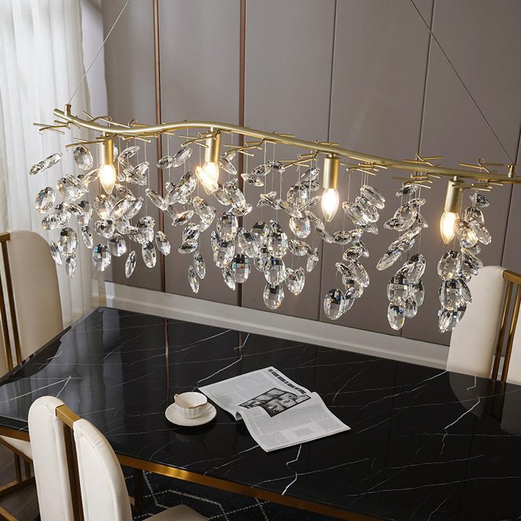 Firefly Branch Crystal Pendant Lamp - Post-modern Luxury Lighting for Living Room, Bedroom, and Dining Room.