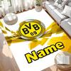 Custom Name Personalized Borussia Dortmund Print Carpet, Versatile Home Decor Rug, for Playroom, Apartment, Balcony, Entryway, Hallway Gift