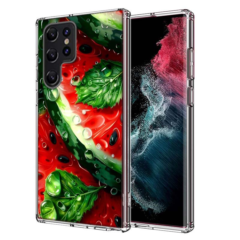 Watermelon Summer Fruit Capa Phone Case For Samsung S26 Ultra S25 Edge Galaxy S23 S21 S20 S24 FE S22 S10 Plus Cover Clear TPU Sh