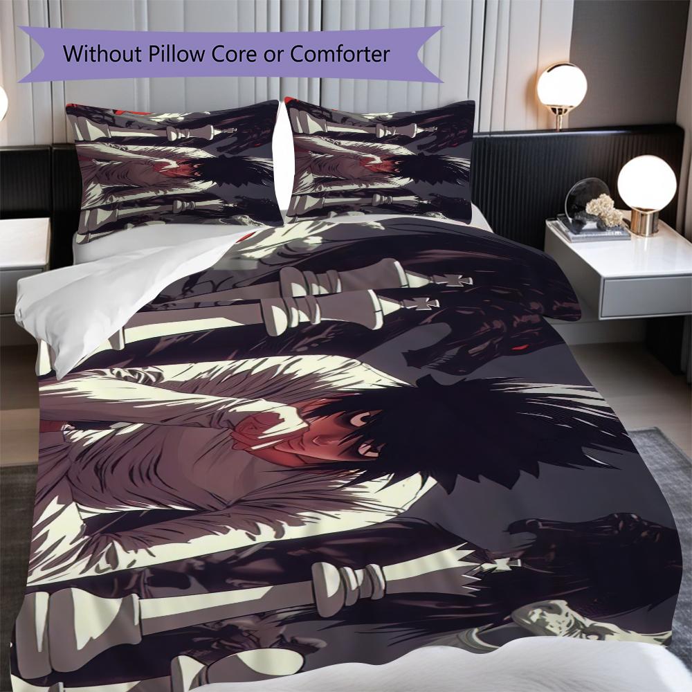 Death Note Chess Showdown Threepiece Set 1 Duvet Cover 2 Pillowcase Without Core Without Core Bedding Set Christmas Birthday Gift