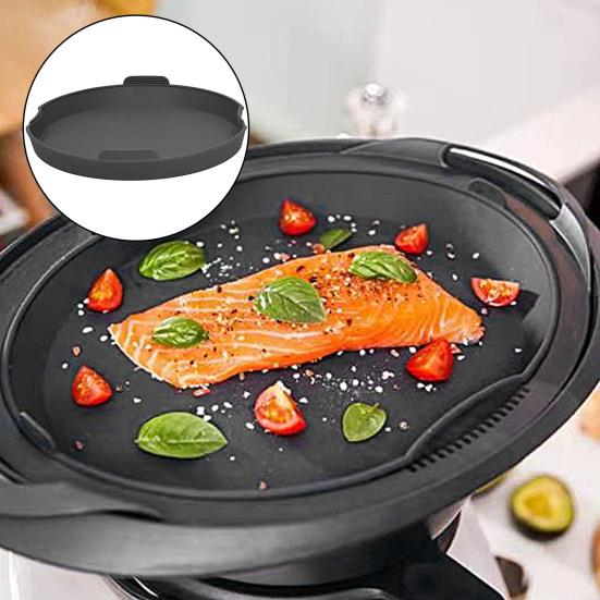 Cooking Holder Plate Durable Compact Solid Color Convenient Reliable Round Edge