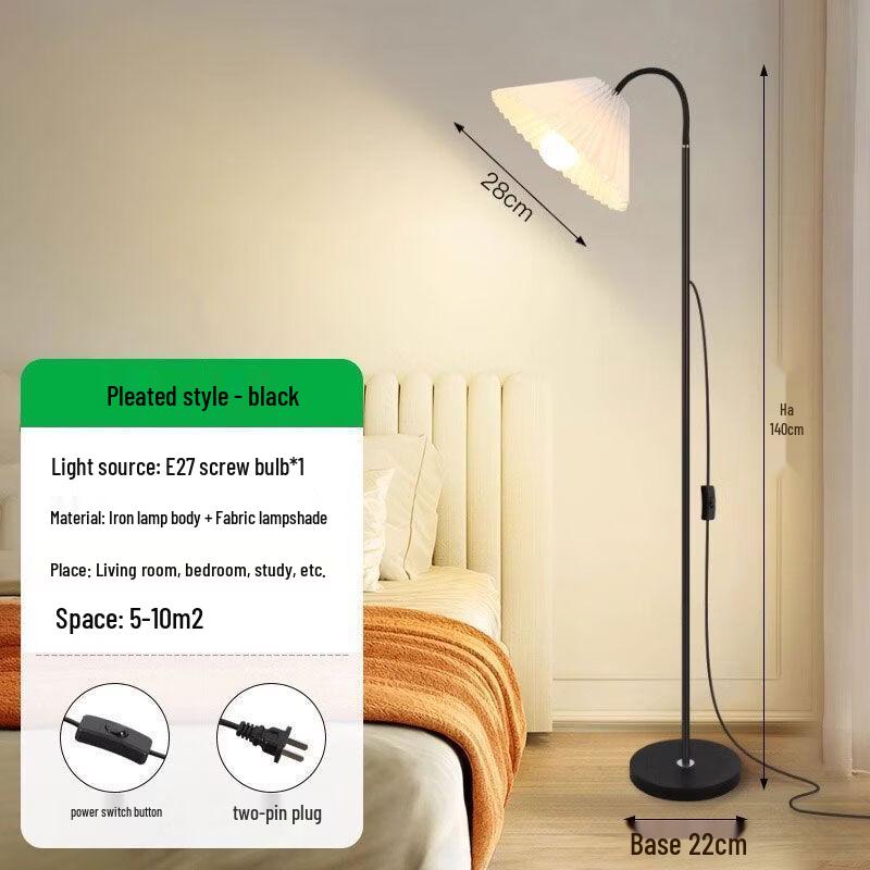 OEING Pleated Flower Floor Lamp