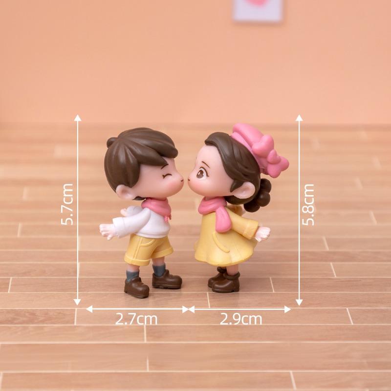 

Микро-ландшафт: Нежные фигурки пары куклы торты выпечка декоративные аксессуары автомобиль столы маленькие украшения Kiss couple pair