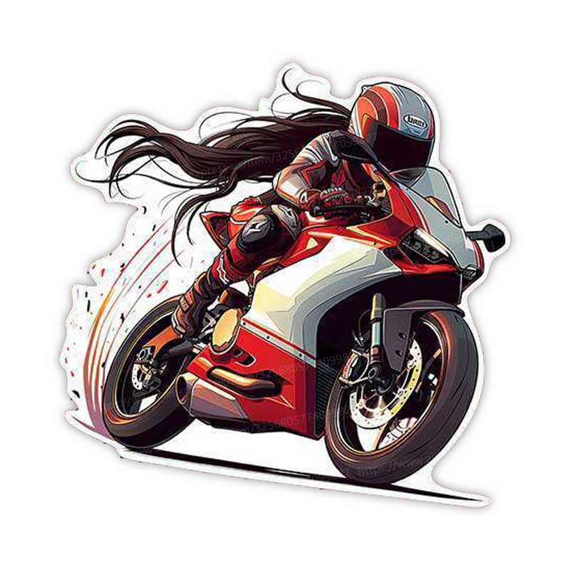 

Motorcycle Boy Girl Car Sticker Vinyl Decal Waterproof Rear Window Motorcycle Camper Bumper Truck Laptop Decoration Y164 A-15cm Longest Side