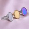 Stainless Steel Ring Base Adjustable Ring Blank Cabochon Ring Blank Base Flat Bezel