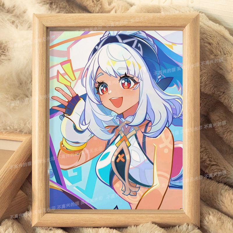 7Inch Genshin Impact Marani Game Photo Decorative Stand/Wall Hanging/Shelf Ornament for Dormitory/Study Room