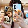 Girl Dog Puppy Matte TPU Mobile Phone Case for OPPO Reno 14 13 12 11 10 9 8 7 6 5 F T Pro 5G Colorful Printing Cover
