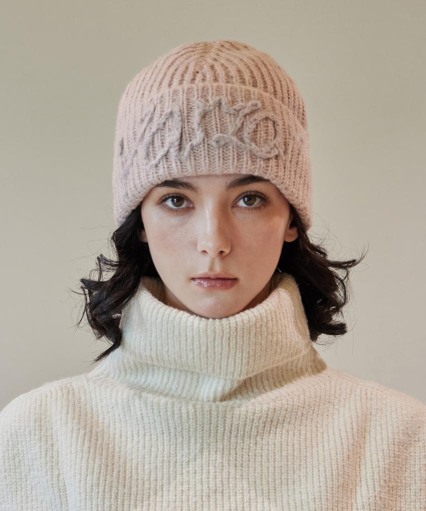 Bajal Handle Logo Beanie Indie Pink
