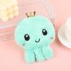 Plush Octopus Coin Purse 12*12cm(4.72*4.72in) Wallet Pouch Oval Zipper Plush Pouch  Women