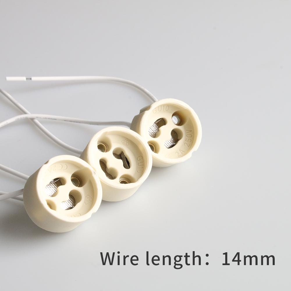 30 STÜCKE LED-Stecker Lampenfassung GU10 Fassung Für Halogen Keramik Glühbirne Lampenfassung Basis Draht 220V 110V 12V
