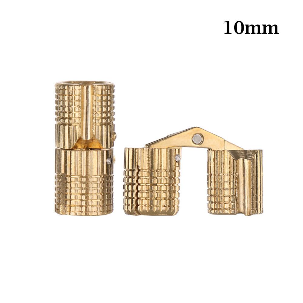 8-18mm Furniture Brass Hinges Concealed Hinges Cylindrical Hinges For Invisible Door Small Closet Cupboard Durable Door Hardware