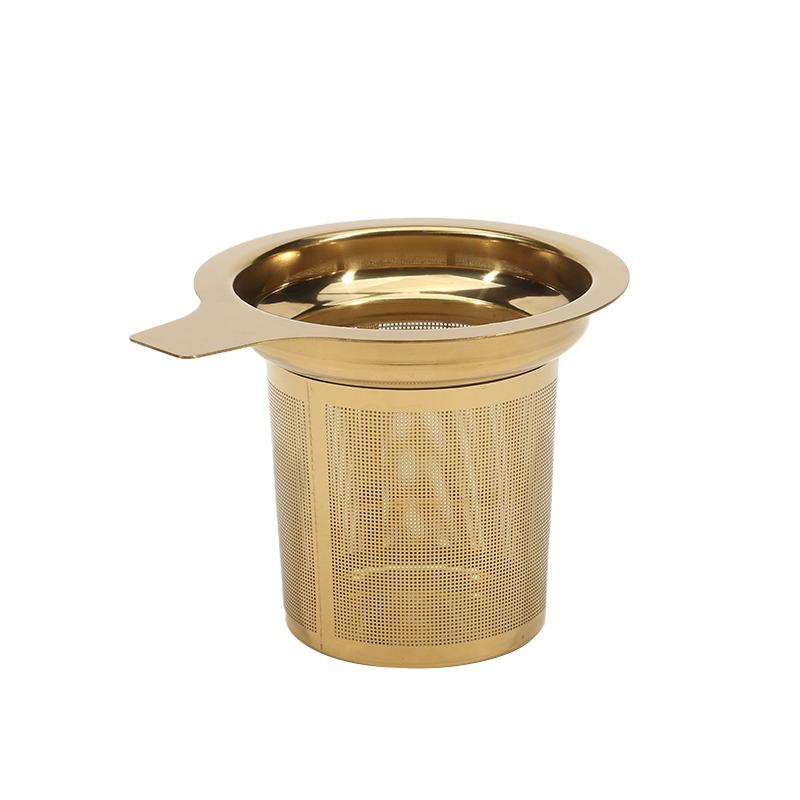 Stainless Steel Tea Filter Basket Mesh Cup Reusable Strainer Herbal Locking Tea Filter