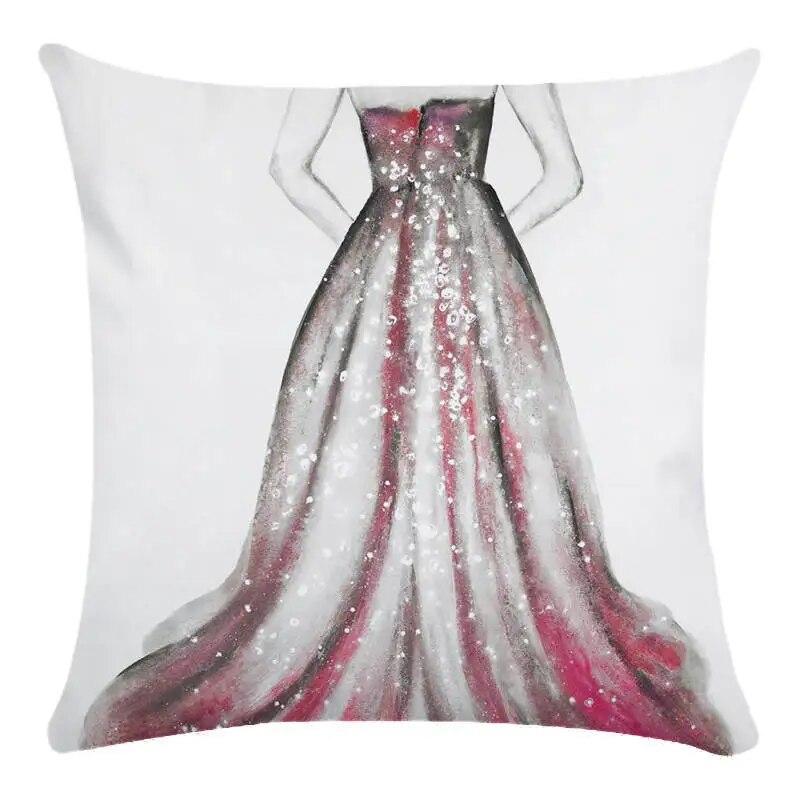 Fata de perna Printesa draguta Rochie de frumusete Canapea Scaun patrat Dormitor Sufragerie Mobilier pentru casa