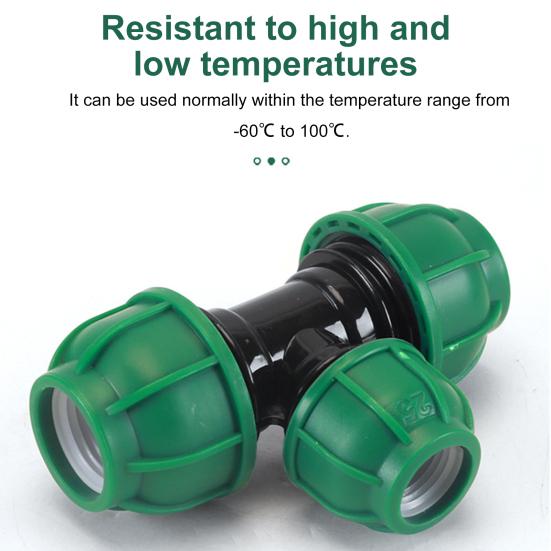 3-way Pipe Fittings Hose Connector Rustproof Corrosion Resistant Leakproof Universal Heavy-Duty Garden Hose Connector