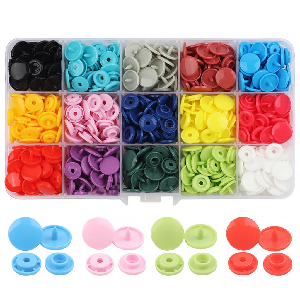 Snap Kit Plastic T5 Garment Multicolor Professional Resin Kit Round DIY Seamless Button for Sewing Fabric Garment Making