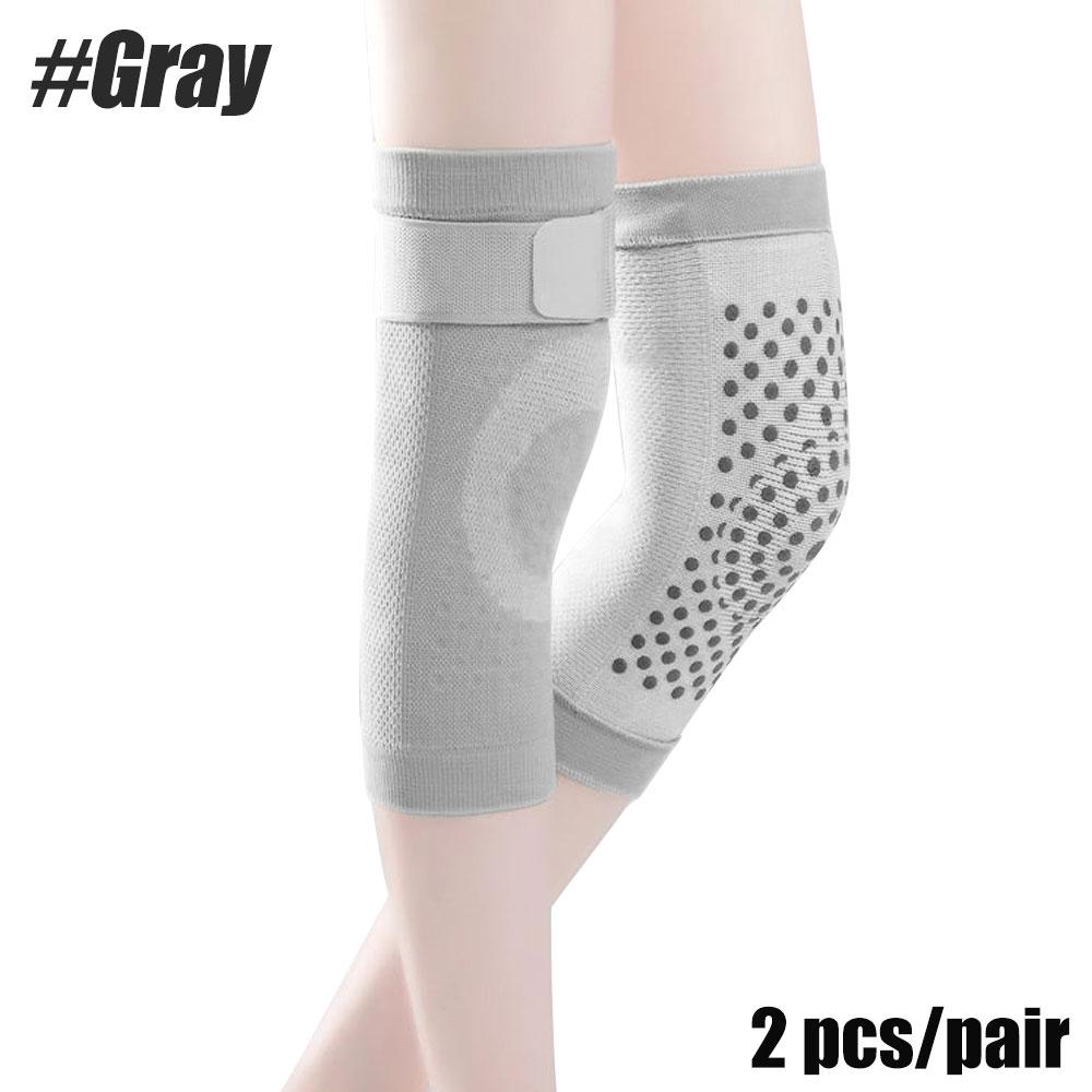 

1Pair Tourmaline Compression Knee Sleeves Legs Brace Care Arthritis Pain Relief Pain Management Sport Compression Knee Pads M серый
