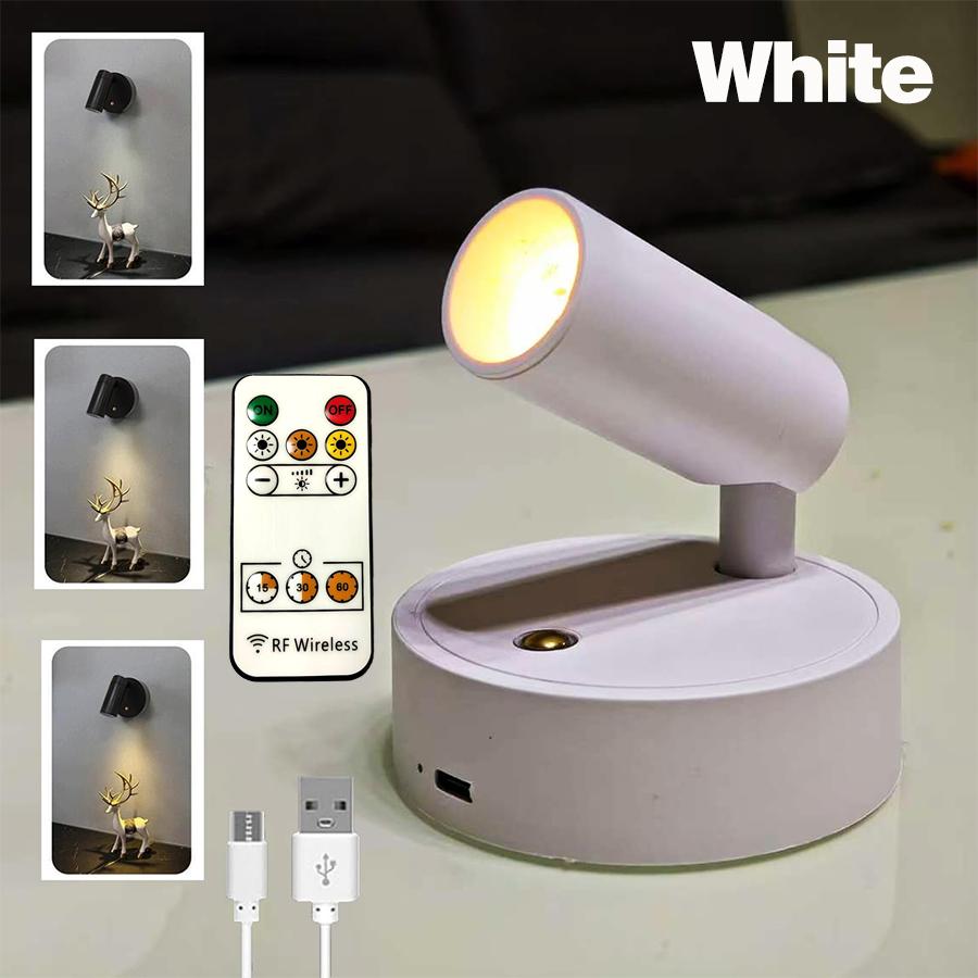 Rechargeable Magnetic LED Wall Light - 360° Rotation Touch Lantern W/ Remote Control, Wall Mount Cabinet Spotlight Night Lamp