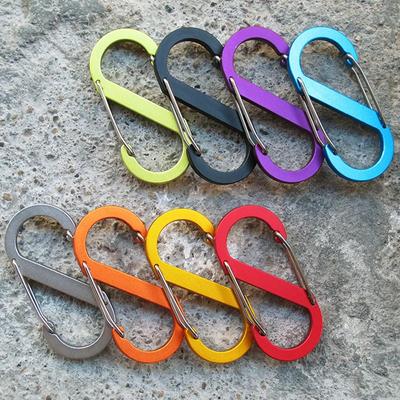 10PCS S Doppio Moschettone Set Campeggio EDC Sopravvivenza Arrampicata Zaino a Molla Chiusure Portachiavi Attrezzatura Tattica Ganci Portachiavi Clip