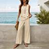 European and American 1D digital printing bohemian women's sleeveless suit is suitable for daily wear and vacation spot