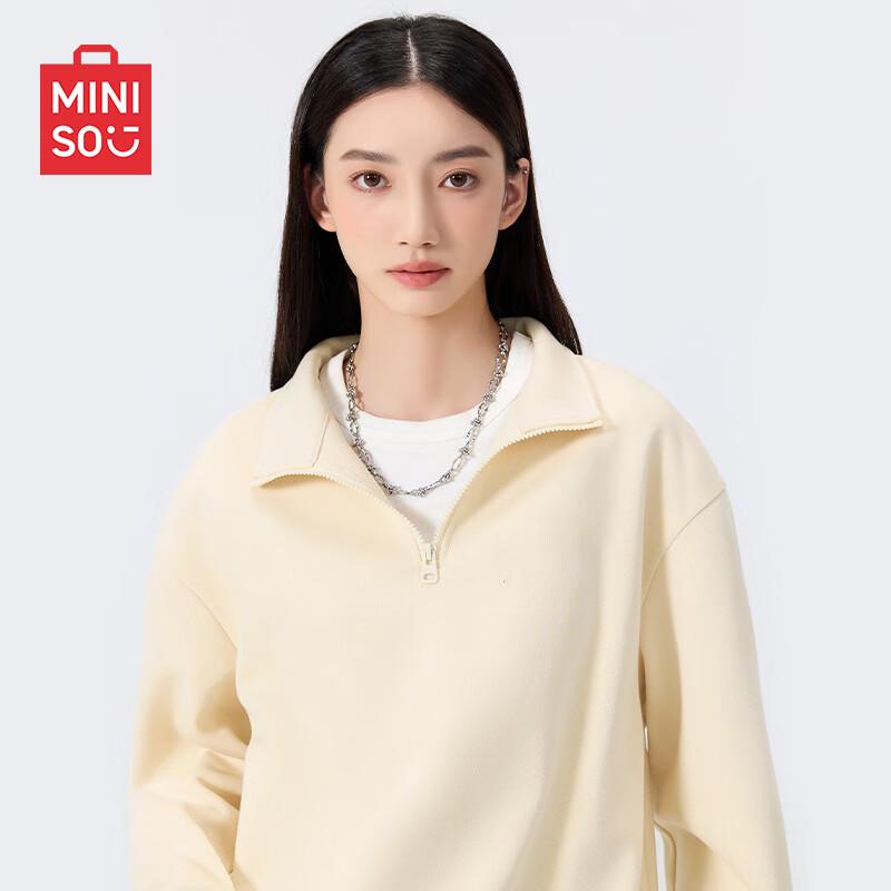 

Мужской свитшот MINISO для пар с воротником-стойкой и молнией до середины груди 2XL