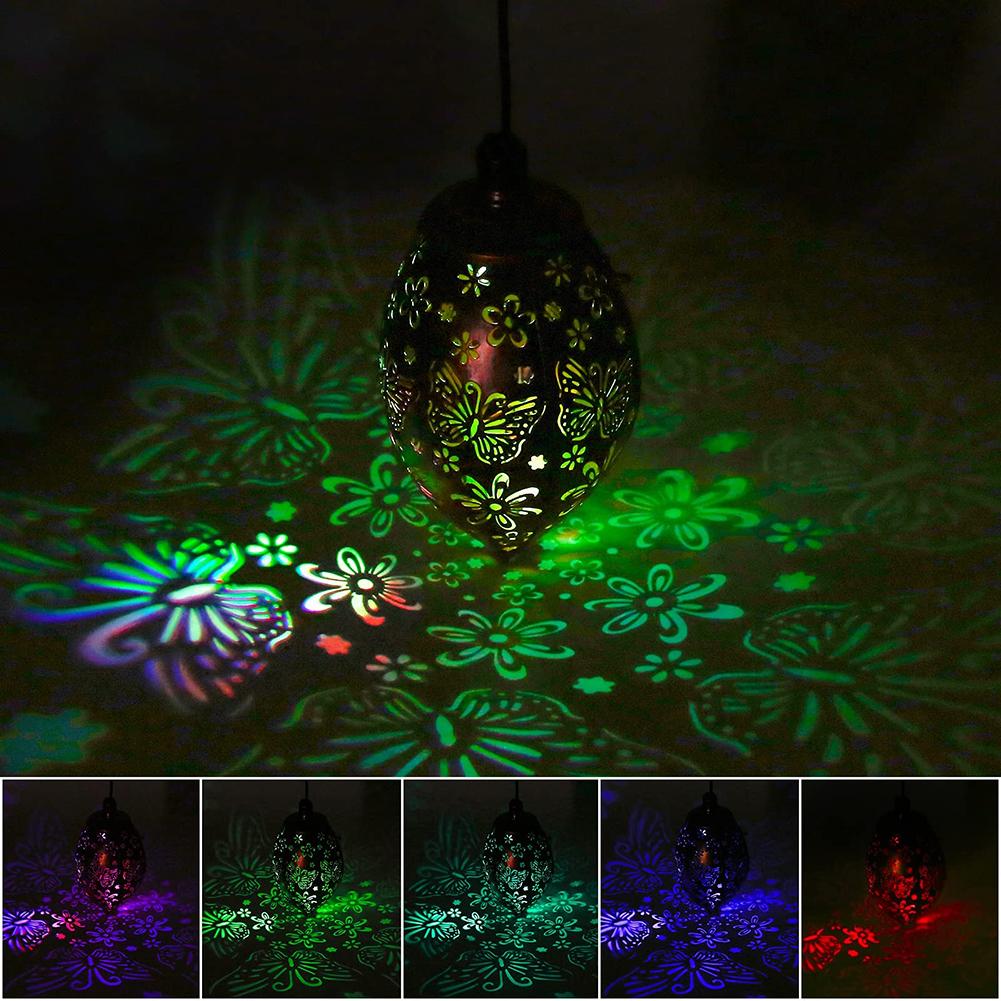 Waterproof Solar Powered Garden Light Outdoor LED Hanging Lantern Lawn Yard Lamp