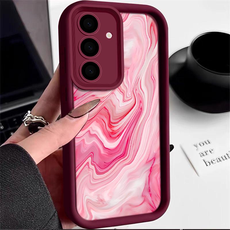 

Чехол для Samsung S25 S24 S22 Ultra S23 S21 Fe A55 A54 A53 A52 A35 A15 A16 A06, цветной, ударопрочный, мягкий, силиконовый, защитный чехол для объектива Samsung A55 5G вино красного