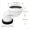 Offset Toilet Flange Connector Extension Adapter 4 inch PVC Shifter for Plumbing